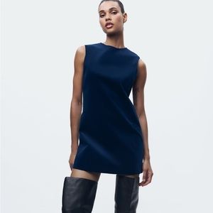 Zara limited edition Velvet cotton voluminous dress